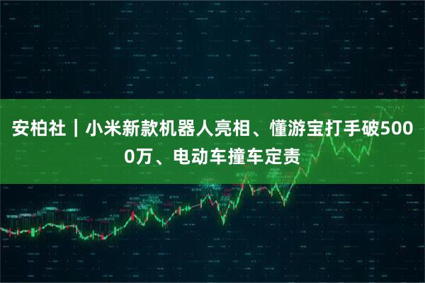 安柏社｜小米新款机器人亮相、懂游宝打手破5000万、电动车撞车定责